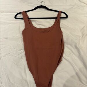 a new day Chocolate Brown Bodysuit